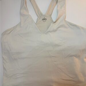 ALO Yoga Women's White V-Neck Tank Top
